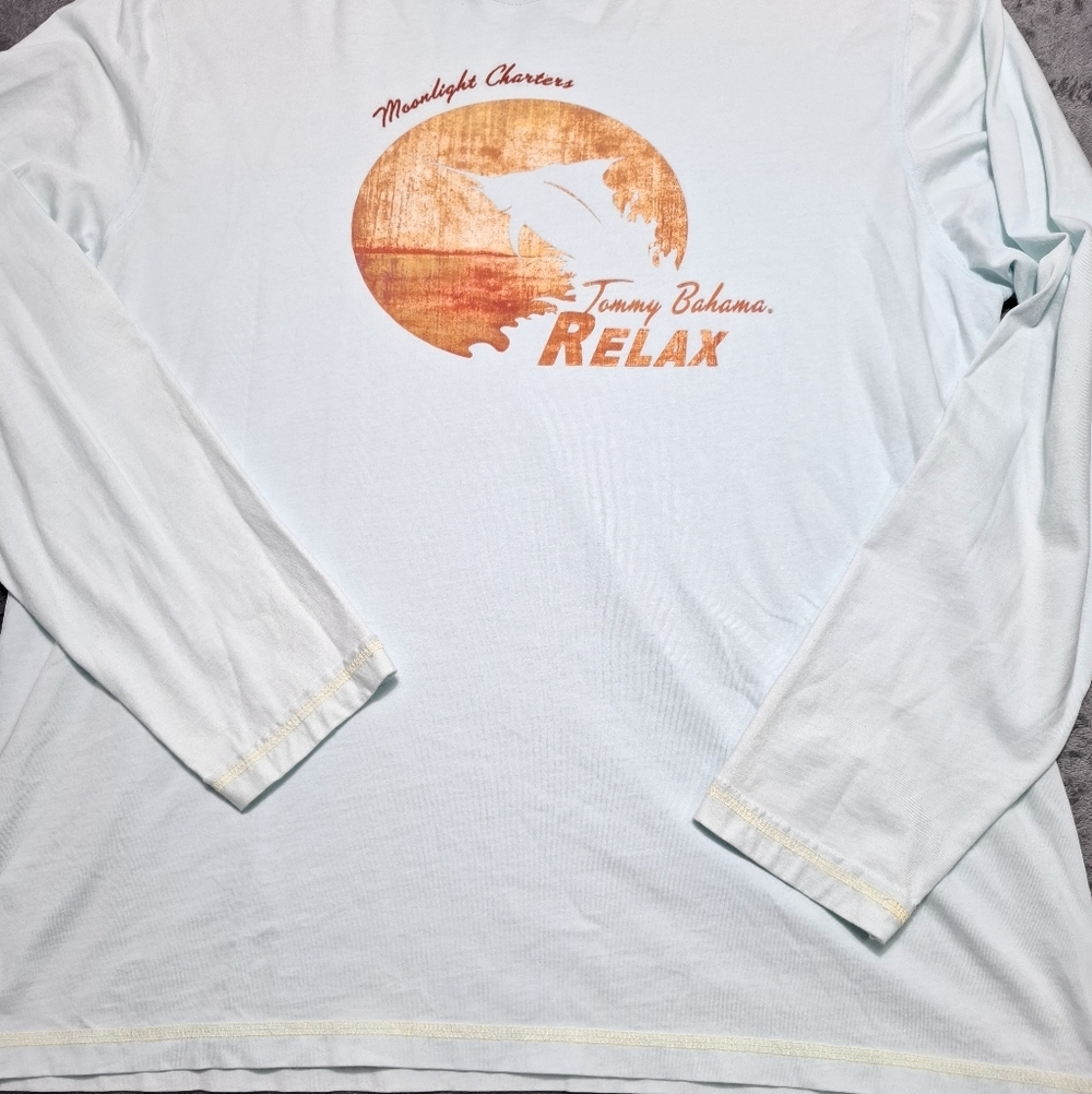 Tommy Bahama Men’s Relax Moonlight Grafic Long Sleeve Cotton Tee Shirt XL NWT - Picture 9 of 14